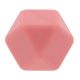 Silikonske kroglice Opry za izdelavo otroških izdelkov, 14 mm, heksagon, roza barva, 5 kosov v kompletu